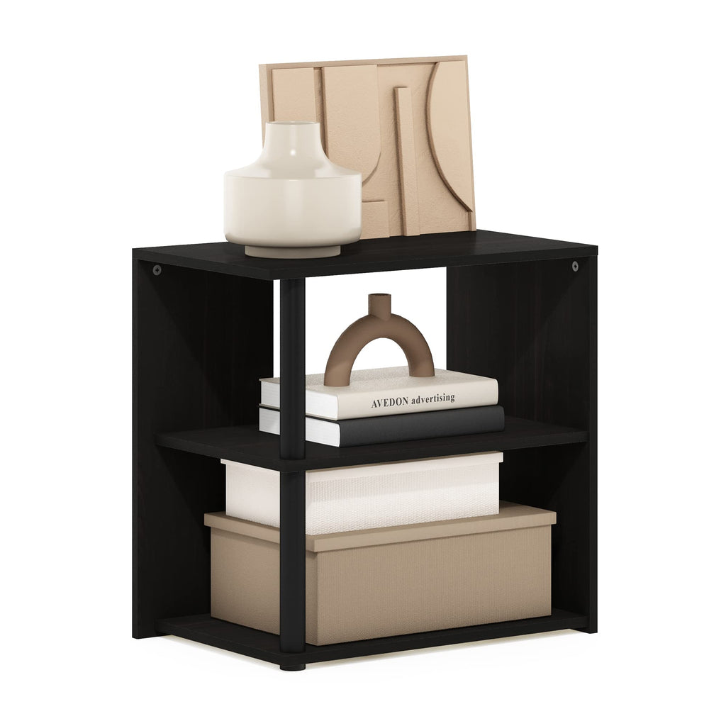 Furinno Simplistic Set of 2 End Table, Espresso/Black