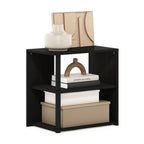 Furinno Simplistic Set of 2 End Table, Espresso/Black