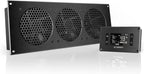 AC Infinity AIRPLATE T9, Quiet Cooling Fan System 18" with Thermostat Control, for Home Theater AV Cabinets