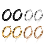316L Surgical Stainless Steel Huggie Hoop Earrings 6mm 8mm 10mm 11mm 12mm 14mm Hypoallergenic Earrings Hoop Cartilage Helix Lobes Hinged Sleeper Earrings For Men Women