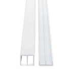 Randall Manufacturing 1/4" Plastic Sliding Door Track (White, 4 FT Long)