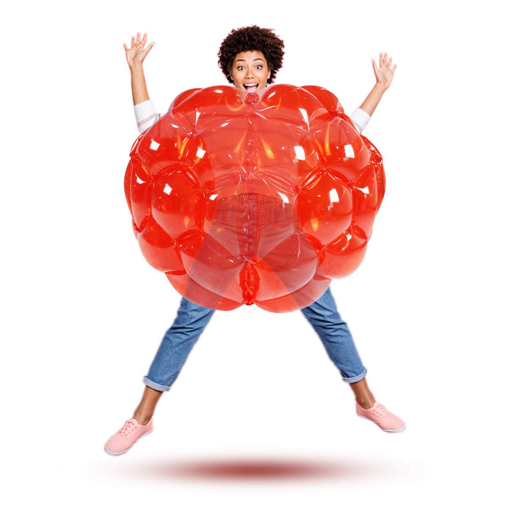 SUNSHINEMALL 2er Pack aufblasbare Stoßkugeln für Kinder Riesiger Zorb-Ball Sumo-Bälle Menschen-Hamsterball Blasenbälle für Erwachsene Ganzkörper-Buddy Outdoor-Spielzeug für Kinder (36" Rot)