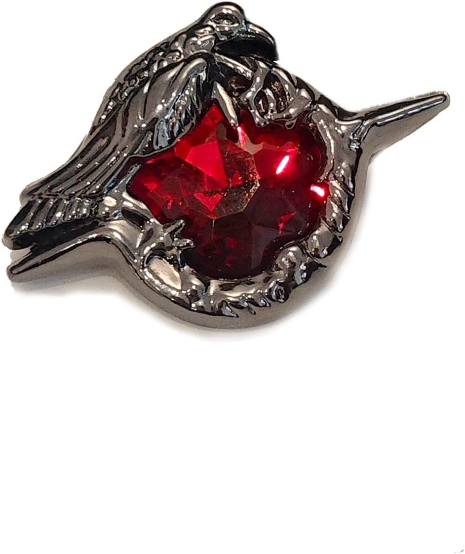 Love and deepspace Sylus game Qin che N109 zone dark point alloy ruby crow brooch jewelry accessories pins badges props