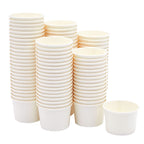 Juvale 100er-Pack Einweg-Papier-Eisbecher, 5oz Dessertschalen für Sundae-Bar, gefrorener Joghurt (Weiß)