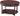 Leick Home 10109-CH Oval Small Coffee Table with Shelf, Chocolate Cherry