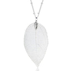 BOUTIQUELOVIN Filigree Long Leaf Pendant Dangle Necklace and Earring Jewelry Set Fashion for Women