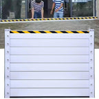 Metal Reusable Removable Flood Gate, Flood Preventing Barrier for Subways Garage, Thick Aluminum Flooding Water Barrier with Reflective Stickers, Length Customized(H-5.2ft(1.6m),L-8ft(2.44m))
