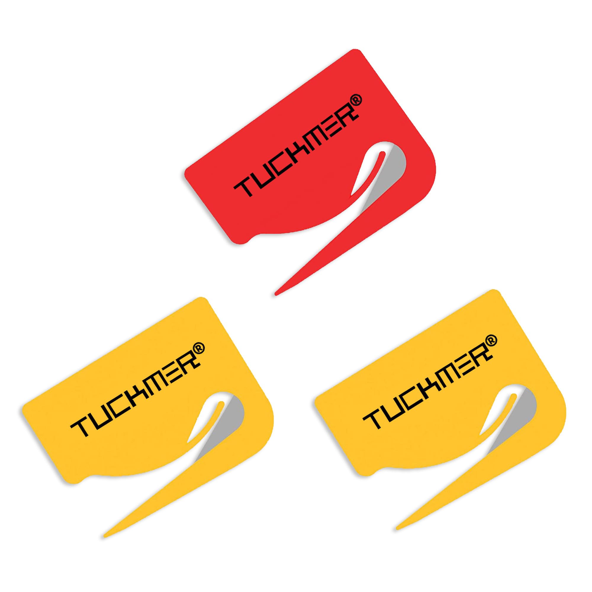 3 Pk Magnetic Letter Opener Envelope Slitter - Mail Opener Women, Men, Office, Home & Business Travelers - Openers with Safety Concealed Razor Blade and Guiding Tip for Perfect Cut - PK of 3 (Colored)