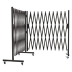 GYMTIME Industrial Expandable Metal Barricade, 16 Feet, Easily Assembled Safety Barrier with Casters, Flexible Mobile Gate, Adjustable Traffic Fence
