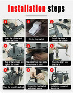 KATOOL KT2002 Mini Tire Changer Machine 39 Inch Air Bead Breaker No Anchor Portability Fit for Road Rescue, Mobile Car Repair