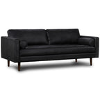 POLY & BARK Napa Leather Couch – Right-Facing Sectional Leather Sofa - Tufted Back Full Grain Leather Couch with Feather-Down Topper On Seating Surfaces – Pure-Aniline Italian Leather – Cognac Tan