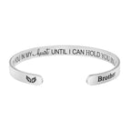 JoycuFF Memorial Gifts for Loss of Mom Dad in Memory of Jewelry Sympathy Bracelet Bereavement Cuff Secret Message Engraved Grief Gifts for Women