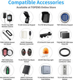 TOPENS AT12132S Solar Dual Swing Gate Opener Heavy Duty Automatic Gate Motor for Double Swing Gates Up to 18ft per Arm, Electric Driveway Gate Operator AC Powered with Solar Panel Remote Control Kit