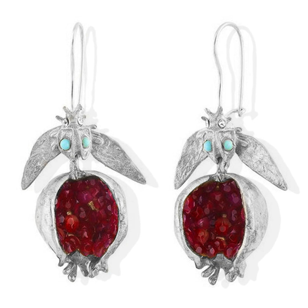 Cute Fruit Earrings for Women Fun 3D Pomegranate Lemon Cherry Strawberry Earrings Acrylic Resin Creative Food Earrings Funny Unique Earrings Jewelry Gift