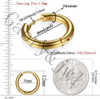 316L Surgical Stainless Steel Huggie Hoop Earrings 6mm 8mm 10mm 11mm 12mm 14mm Hypoallergenic Earrings Hoop Cartilage Helix Lobes Hinged Sleeper Earrings For Men Women