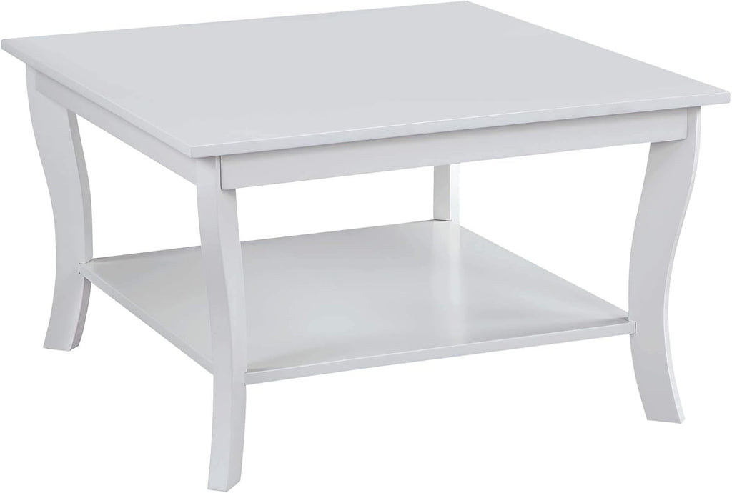 Convenience Concepts American Heritage Square Coffee Table, White