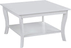 Convenience Concepts American Heritage Square Coffee Table, White