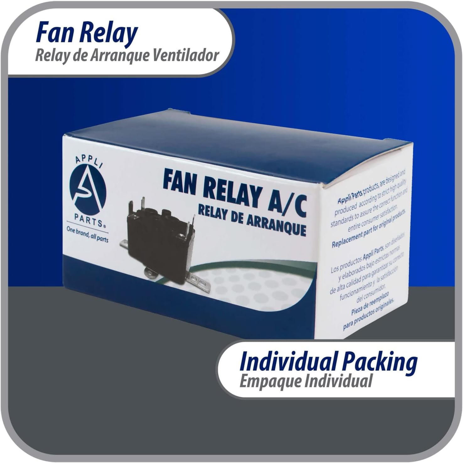 Appli Parts APFR-380 90-380, 24 VAC Coil, Heavy Duty Switching Fan Relay, SP Normally Open, SP Normally Closed, AC and heating Furnace blower relay Universal fit multi position bracket