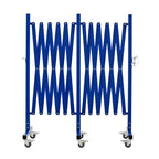 GYMTIME Industrial Expandable Metal Barricade, 16 Feet, Easily Assembled Safety Barrier with Casters, Flexible Mobile Gate, Adjustable Traffic Fence