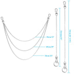 anezus 3pcs chaîne de ceinture, chaîne de poche, chaînes pour portefeuille, pantalons, jeans, accessoires gothiques pour Eboy, Egirl, hommes et femmes