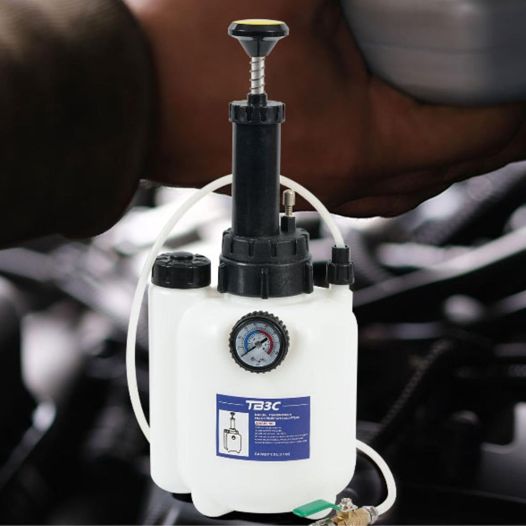 Transmission Fluid Transfer Pump,3L Manual Refill System Dispenser with Pressure Gauge,Automotive Transmission Dispenser Pump Tool Set Oil with 12pc ATF Adapters
