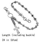 Rock Biker Dancing Dice Wallet Chain Cross Men Motorcycle Jeans Pant Chain Key Chain