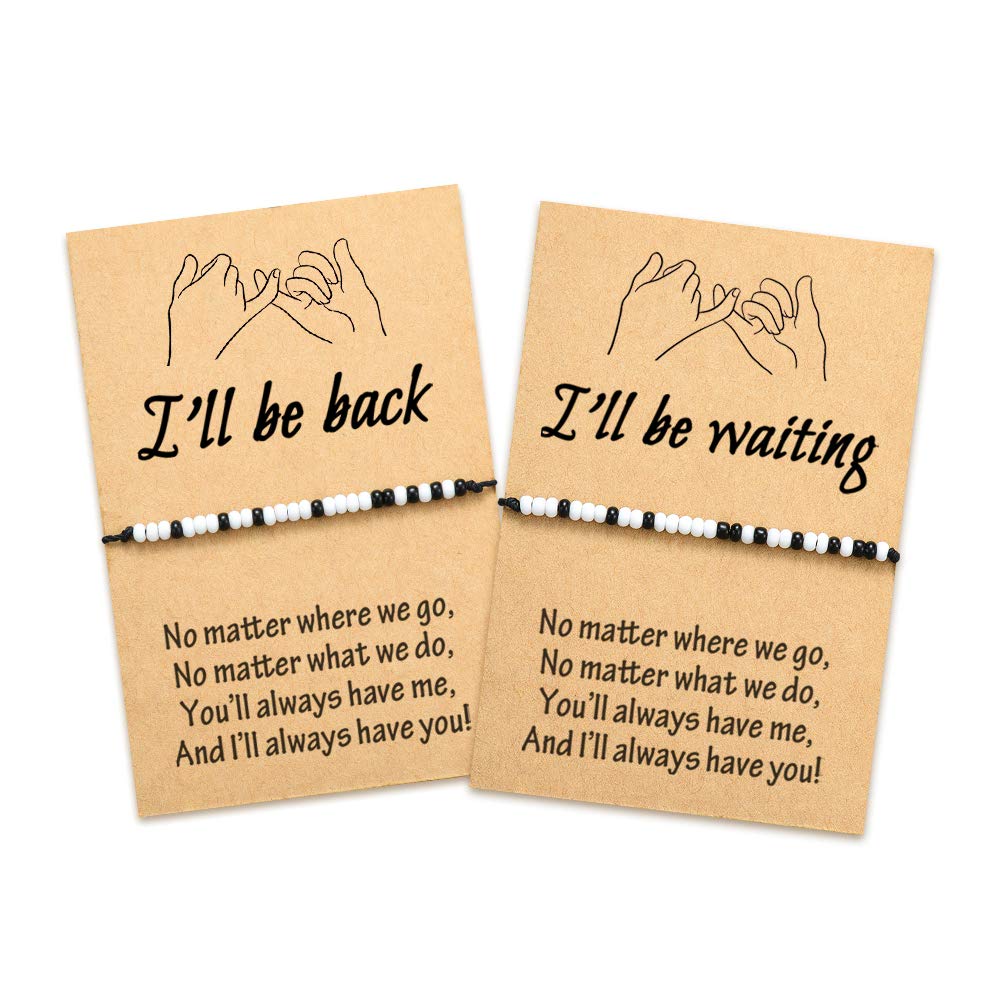 Tarsus Long Distance Relationship Bracelets Gifts for Friend Couple Morse Code Jewelry for Girlfriend Boyfriend His Her Miss You Bracelet