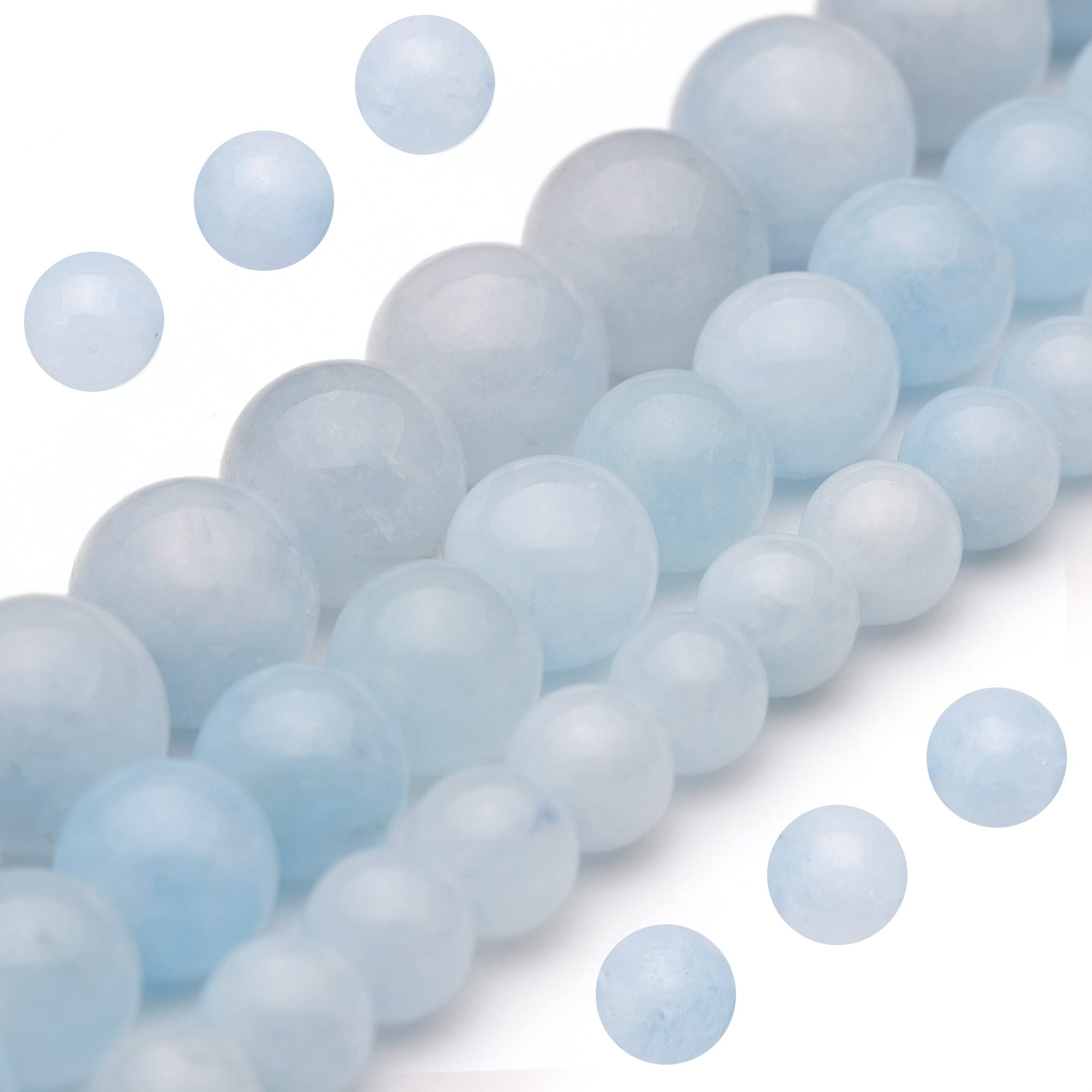 Youngbling Natural Gemstone Beads for Jewelry Making,8mm Black Lava Polished Round Smooth Stone Beads,Genuine Real Stone Beads for Bracelet Necklace 15 Inch(Black Lava,8mm)