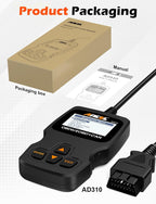 ANCEL AD310 Classic Enhanced Universal OBD II Scanner Car Engine Fault Code Reader CAN Diagnostic Scan Tool, Read and Clear Error Codes for 1996 or Newer OBD2 Protocol Vehicle (Black)