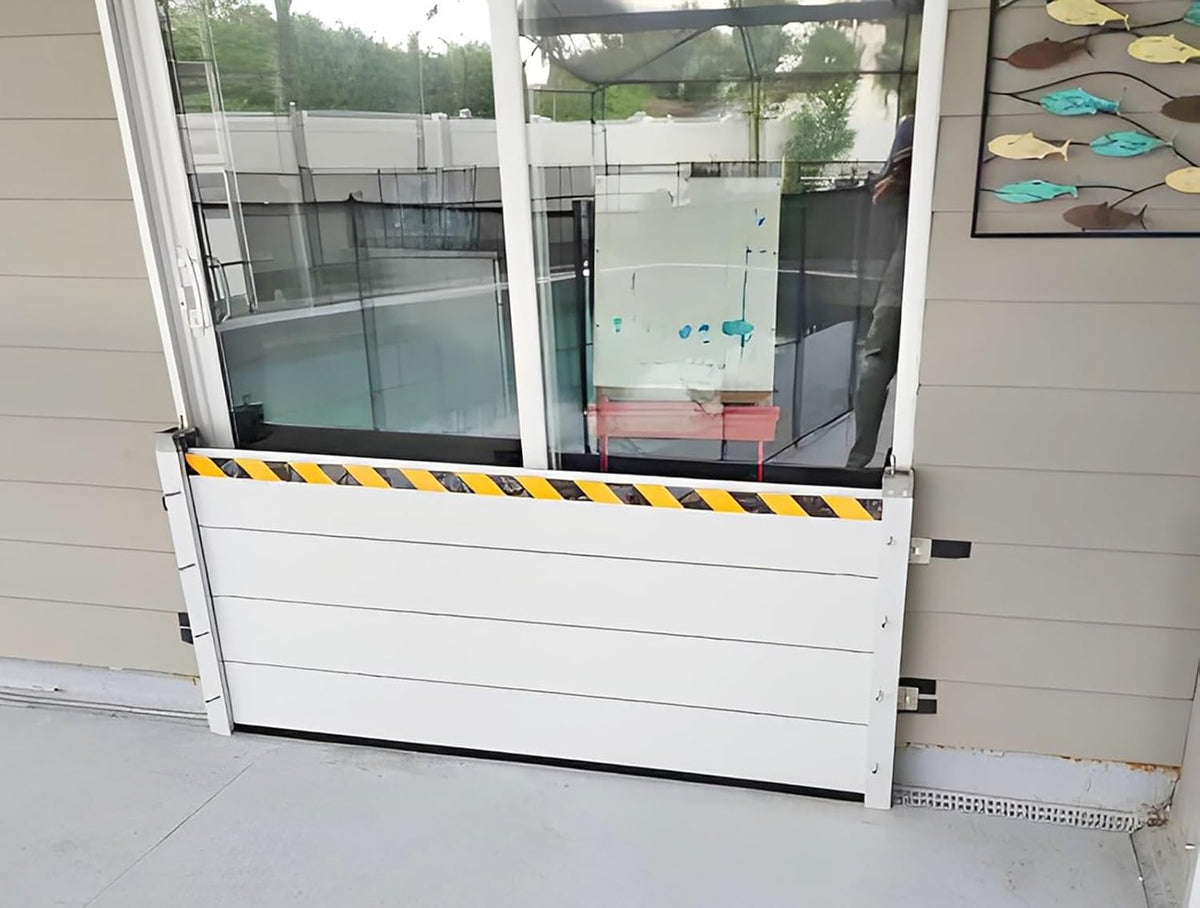 Heavy Duty Flood Prevention Barriers Shop House Patio Doors Flood Barriers - Reusable Detachable Flood Protection Aluminum Shield for Carport Garden Gates Parking Lots, Wide 350 330 320 300 290 270 26