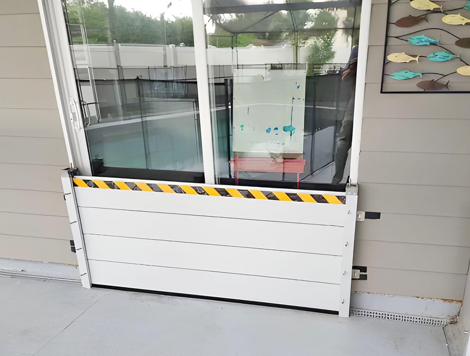 Heavy Duty Flood Prevention Barriers Shop House Patio Doors Flood Barriers - Reusable Detachable Flood Protection Aluminum Shield for Carport Garden Gates Parking Lots, Wide 350 330 320 300 290 270 26