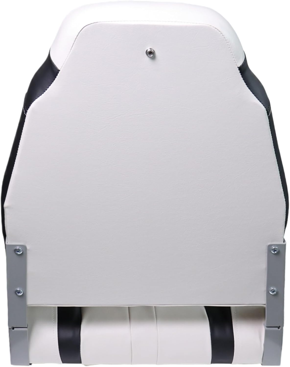 High Back Boat Seats 2 Pack, Folding Fishing Bass Boat Seat, White and Black