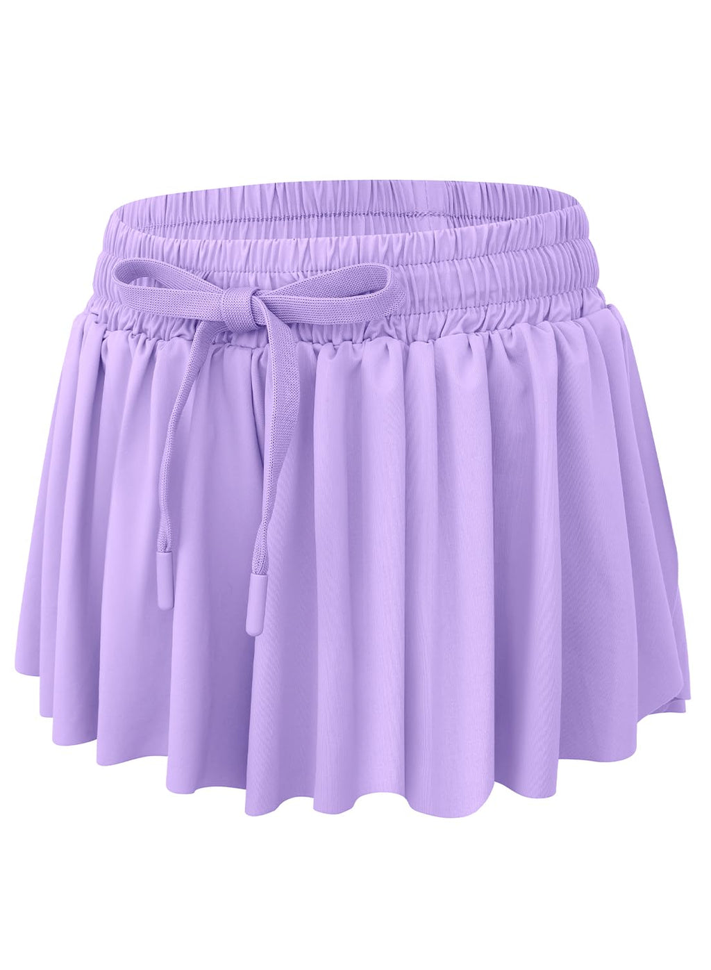 Pige sommerfugle shorts, løstsiddende shorts med lomme, børns lavendel lilla sommerfugleskørter med spandexforing, 12-13 år