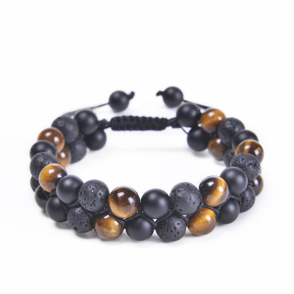 GelConnie Lava Rock Chakra Bracelet 7 Chakra 8mm Natural Stone Healing Bracelet Stress Relief Yoga Beads Anxiety Bracelet Aromatherapy Essential Oil Diffuser Bracelet Bangle