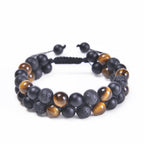 GelConnie Lava Rock Chakra Bracelet 7 Chakra 8mm Natural Stone Healing Bracelet Stress Relief Yoga Beads Anxiety Bracelet Aromatherapy Essential Oil Diffuser Bracelet Bangle