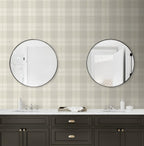 Tapeta samoprzylepna NextWall Lenox Hill w kratę (neutralna)