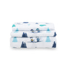Zestaw pościeli Berkshire Blanket Peanuts® dla dzieci, rozmiar pełny - 4 części, Peanuts® mini pozy i łapy szare, urocze postacie Snoopy nadrukowane na miękkich mikrofibrowych prześcieradłach