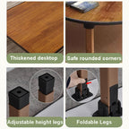 Folding Round Japanese-Style Tea Coffee Table Low Table, Foldable Dining Table, Study Table, Small Desk, for Tatami Sitting On The Floor Bedroom Bay Window Tea Room, Space Save(60 * 30cm)