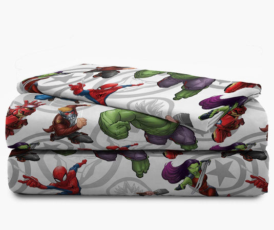 Jay Franco Marvel Spidey and His Amazing Friends Team Spidey Twin Size Sheet Set - 3 Piece Set Super Soft and Cozy Kid’s Bedding - Fade Resistant Microfiber Sheets (Official Marvel Product)