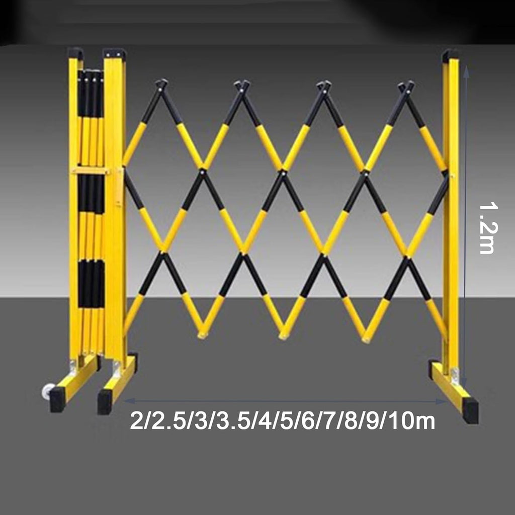 Expandable Metal Barricade, Mobile Parking Barrier Retractable Traffic Fence, Expandable Security Gate for Outdoor Road Garage,Rosso-1.2x8m