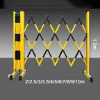 Expandable Metal Barricade, Mobile Parking Barrier Retractable Traffic Fence, Expandable Security Gate for Outdoor Road Garage,Rosso-1.2x8m