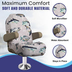 Boat Seat Cover - Microfiber, Quick-Dry, Universal Fit, Stylish Bass Design for Captain's Chairs, Pontoon Towel Seat Covers