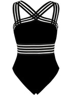 Maillot de bain amincissant Hilor pour femmes aux formes, joli maillot une pièce, meilleur maillot de bain gainant ventre, noir XXL/US16