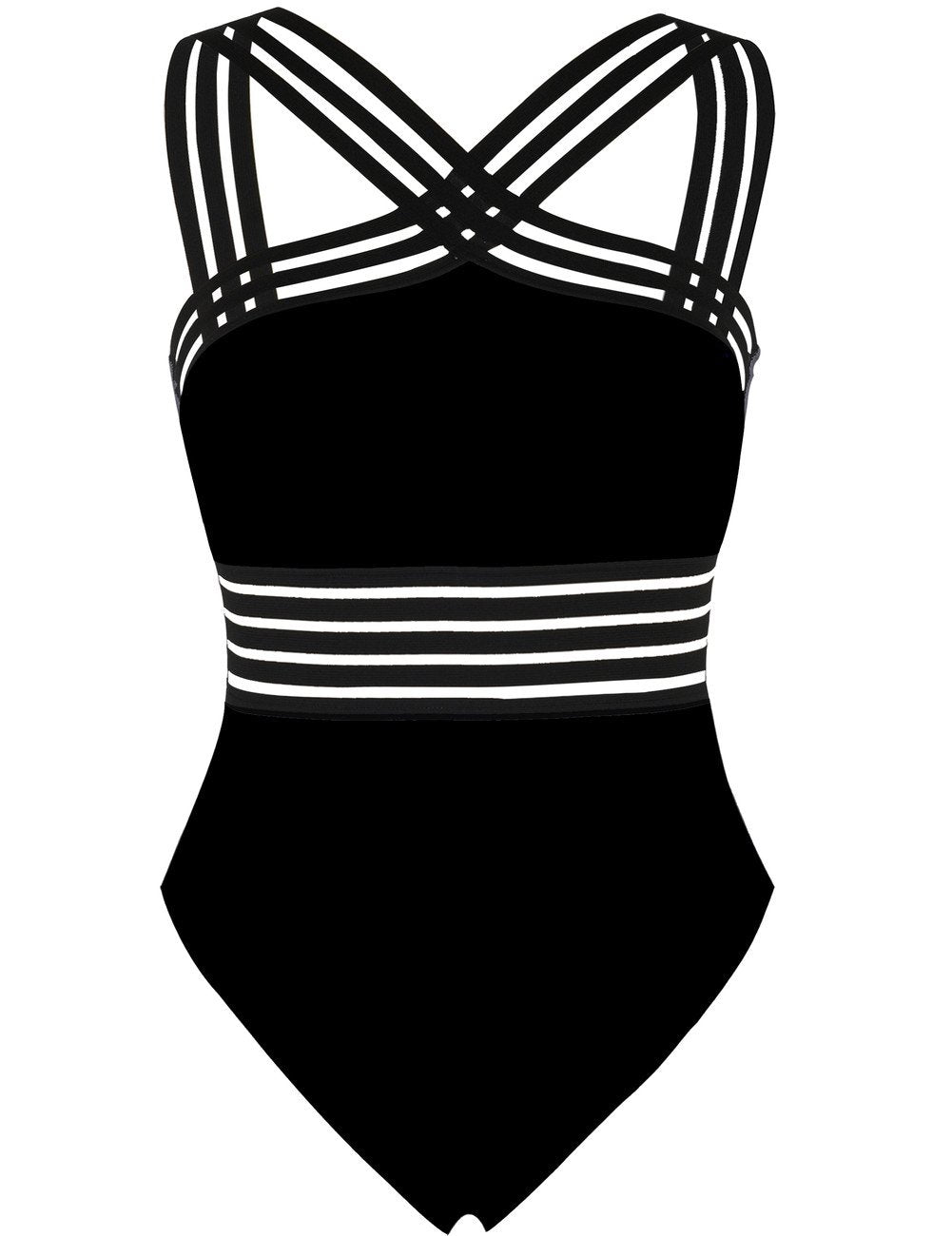 Hilor Slimming Bathing Suit for Curvy Women Cute One Piece Swimsuits Best Tummy Control Swimwear Black XXL/US16