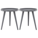 Apicizon Round Side Table, White Tray Nightstand Coffee End Table for Living Room, Bedroom, Small Spaces, Easy Assembly Bedside Table, 15 x 18 Inches