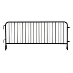 Angry Bull Barricades Metal Interlocking Steel Barricade (8.5 Ft. Heavy Duty, Bridge Feet, Grey Powder Coated, Set of 20)