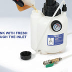 Transmission Fluid Transfer Pump,3L Manual Refill System Dispenser with Pressure Gauge,Automotive Transmission Dispenser Pump Tool Set Oil with 12pc ATF Adapters
