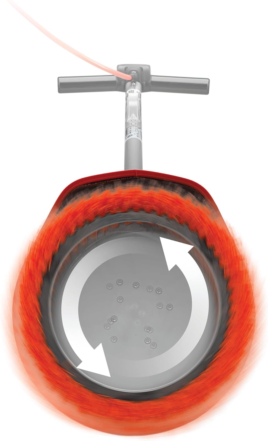 Oreck Commercial Orbiter Hard Floor Cleaner Machine, Multi-Purpose Floor Cleaning, Random Orbital Drive, Wide Cleaning Path, 50-Foot Long Cord, ORB550MC, Gray/Red