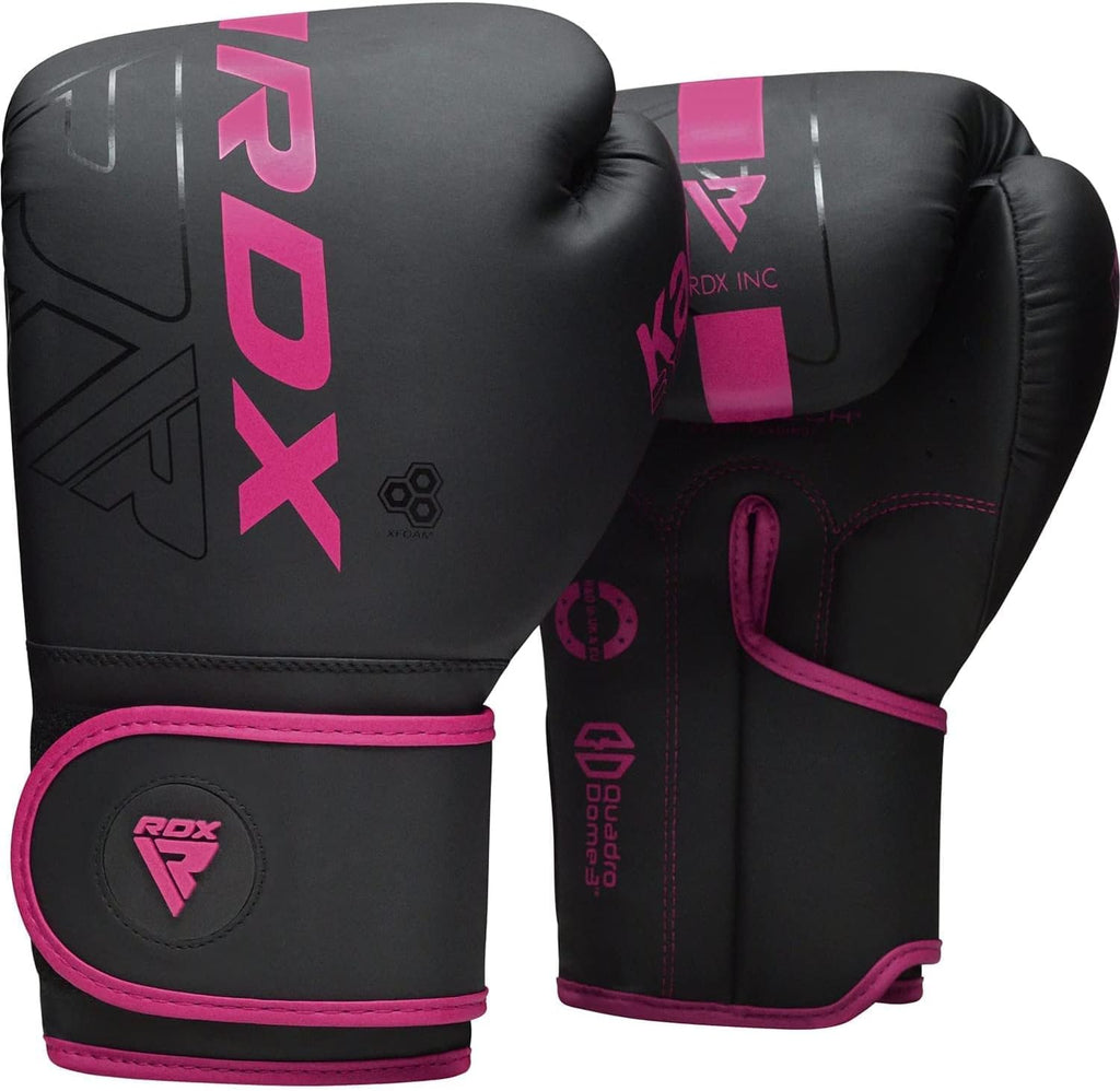 RDX Boxing Gloves, Pro Training Sparring, Maya Hide Leather, Muay Thai MMA Kickboxing, Men Women Adult, Heavy Punching Bag Focus Mitts Pads Workout, Ventilated Palm, Multi Layered, 8 10 12 14 16 18 Oz