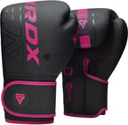 RDX Boxing Gloves, Pro Training Sparring, Maya Hide Leather, Muay Thai MMA Kickboxing, Men Women Adult, Heavy Punching Bag Focus Mitts Pads Workout, Ventilated Palm, Multi Layered, 8 10 12 14 16 18 Oz